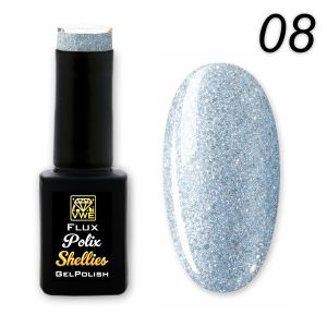UV/LED Gel Polish Flux Polix Shellies -  08 pearly bleu, 12ml