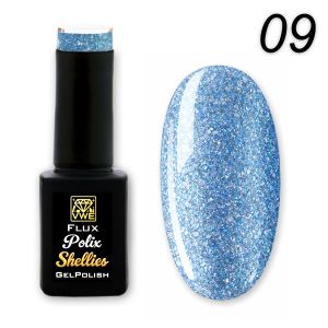 UV/LED Gel Polish Flux Polix Shellies -  09 pearly sky, 12ml