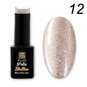 UV/LED Gel Polish Flux Polix Shellies -  12 pearly nude, 12ml