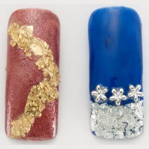 Nail Art Deko-Folie gold und silber