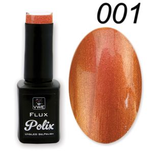 UV/LED Gel Polish - Flux Polix Flip Flop Colours, 12ml - 001 Bronze/Pink/Orange