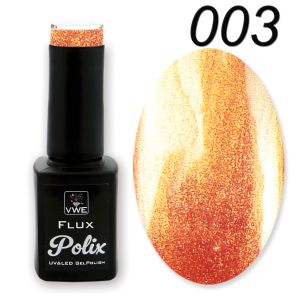 UV/LED Gel Polish - Flux Polix Effects  - 003 space pearl copper, 12ml