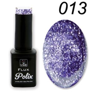 UV/LED Gel Polish - Flux Polix Glitter, 12ml - 013 pure lila glitter