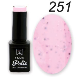 UV/LED Gel Polish Flux UV Polix - 251 speckle rose, 12ml