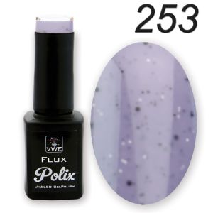UV/LED Gel Polish Flux UV Polix - 253 speckle lilac, 12ml