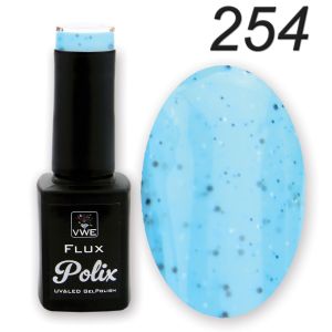 UV/LED Gel Polish Flux UV Polix - 254 speckle blue, 12ml