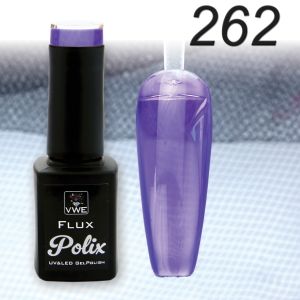 UV/LED Gel Polish Flux UV Polix - 262 glass violett, 12ml