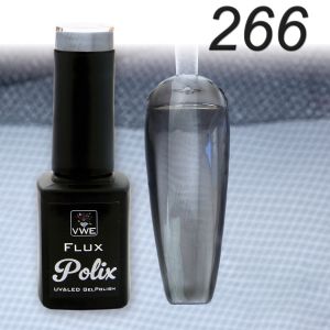 UV/LED Gel Polish Flux UV Polix - 266 glass schwarz, 12ml