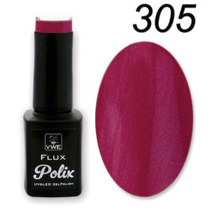 UV/LED Gel Polish Flux UV Polix - 305 red aurora blue, 12ml
