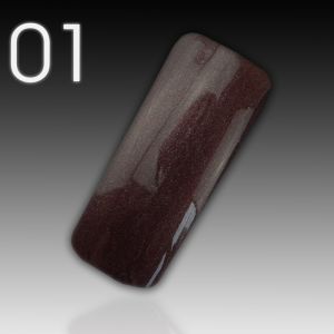 UV/LED Gel Polish - Flux Polix Magnetics  - 001 dark rötlich silber, 10ml