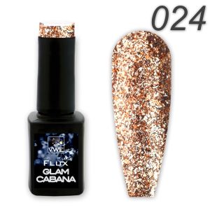 UV/LED Gel Polish Flux UV Polix Glam Cabana - 24 glam nude, 12ml