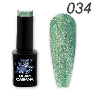 UV/LED Gel Polish Flux UV Polix Glam Cabana - 34 matcha cream, 12ml