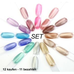 UV/LED Gel Polish Flux Polix Jelly Crystal Cateye Set