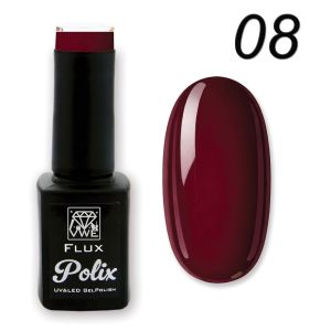 UV/LED Gel Polish Flux UV Polix - 08 blackberry, 12ml