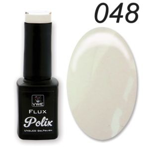 UV/LED Gel Polish Flux UV Polix, 12ml - 048 milky creme white