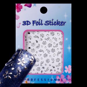 Nail Art Liquid Silver Sticker