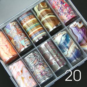 Nail Art Foil Transfer Set - 20 Agate