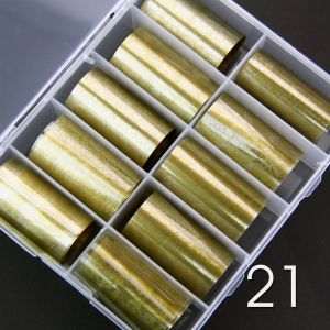 Nail Art Foil Transfer Set - 21 Goldrush