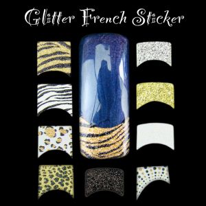 Glitter French Nail Art Stickers