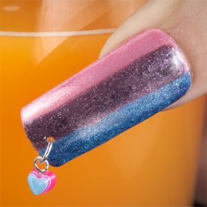 Nail Art Nailpiercing Rainbow Herzen