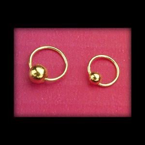 Nail Art Mini-Nailpiercing aus 925er Silber 24-Karat vergoldet