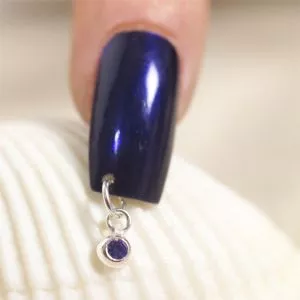 Sterling Silver Nail Piercings with Crystals