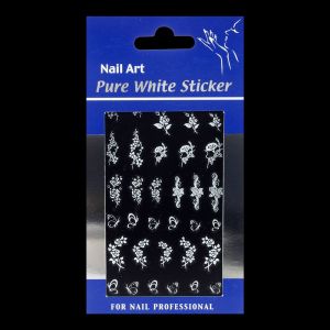 Nail Art Feine weiße Sticker