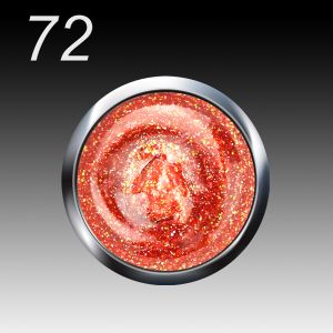 UV/LED Gel Flux Colour & Glam, 5ml - 072 orange sparkle