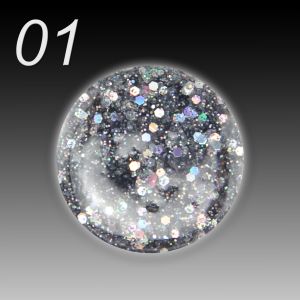 UV Gel Crystal Crush 01 silver crystal crush, 5ml