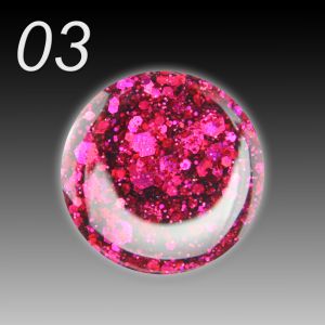 UV Gel Crystal Crush 03 pink crystal crush, 5ml