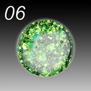 UV Gel Crystal Crush 06 green crystal crush, 5ml