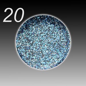 UV Gel Colour Fusion - 020 star blue (blau-silber mix), 5ml