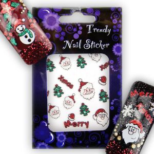 XMAS Glitter Nail Art Sticker