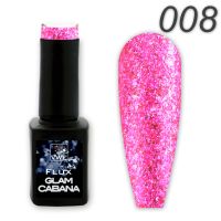 UV/LED Gel Polish Flux UV Polix Glam Cabana - 08 glam ultra pink, 12ml