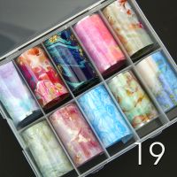 Nail Art Foil Transfer Set - 19 Marble