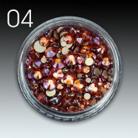 Rhinestone Nail Art Mix Set - 04 aurora topaz
