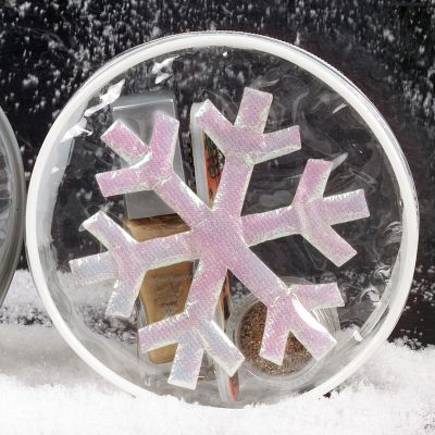 Weihnachts-Täschchen - weiße Schneeflocke 02