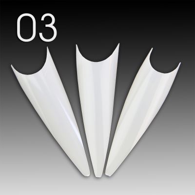 Stiletto Nail Tips - milky white - 03