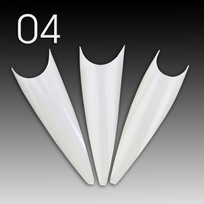 Stiletto Nail Tips - milky white - 04