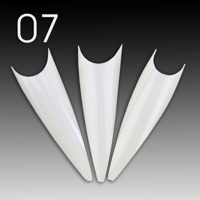 Stiletto Nail Tips - milky white - 07