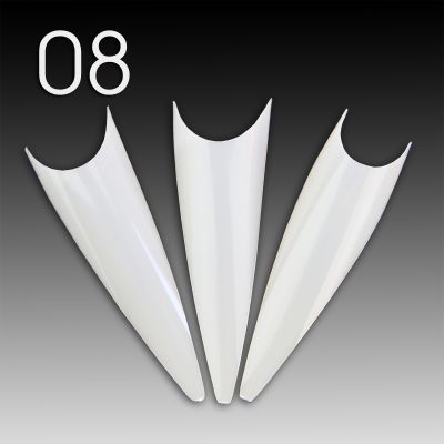 Stiletto Nail Tips - milky white - 08