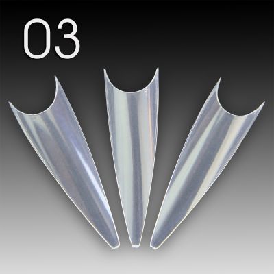 Stiletto Nail Tips - clear - 03