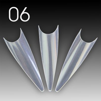 Stiletto Nail Tips - clear - 06