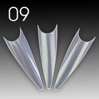 Stiletto Nail Tips - clear - 09 (smallest)