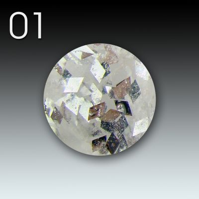 Flux Crazy Acryl Glitter, 3g - 01 funky silver