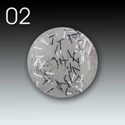 Flux Crazy Acryl Glitter, 3g - 02 silver stripes