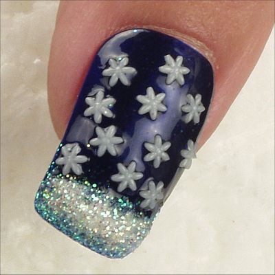Nail Art Strasssteinchen aus Acryl Schneeflocken