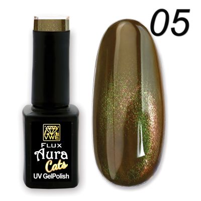 UV/LED Gel Polish Flux Aura Cats - 05 green magic, 12ml