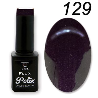 UV/LED Gel Polish Flux UV Polix - 129 plum, 12ml