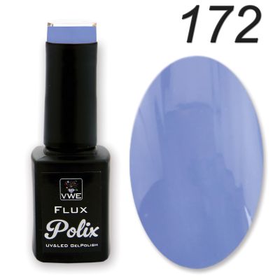 UV/LED Gel Polish Flux UV Polix - 172 blue lavender, 12ml